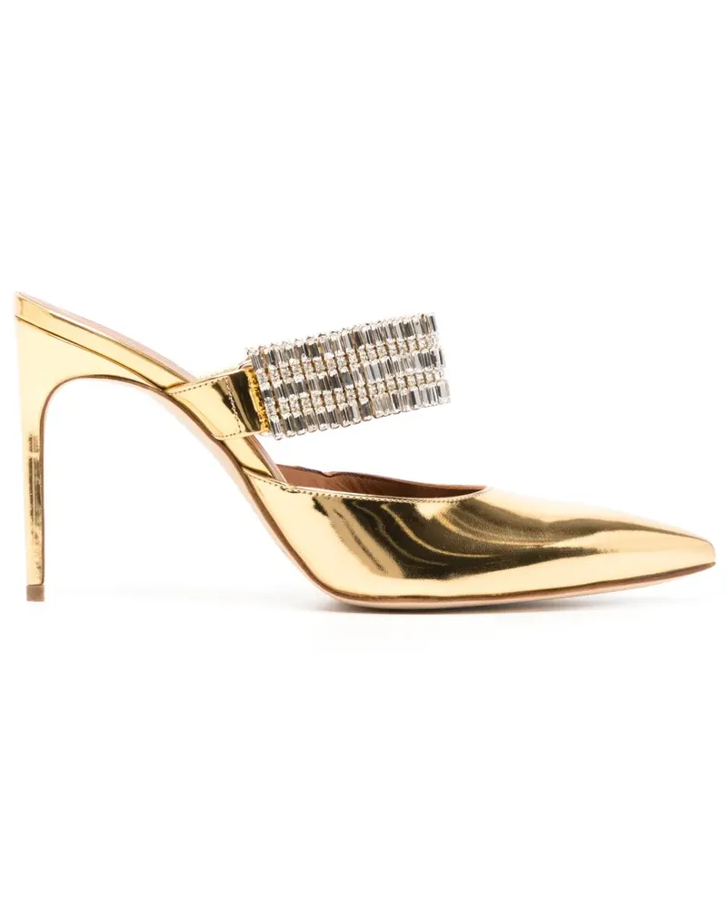 Malone Souliers Jolie Mules 90mm - Gold Gold