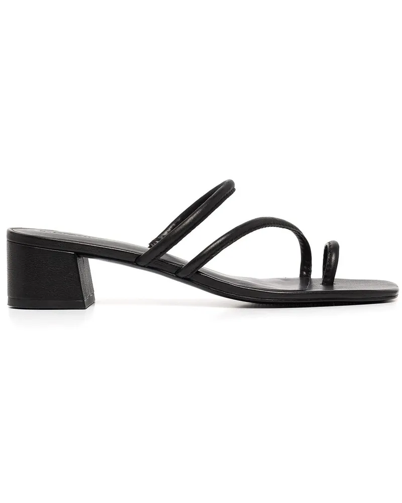 Reformation Meena Sandalen mit Zehenring 35mm - Schwarz Schwarz