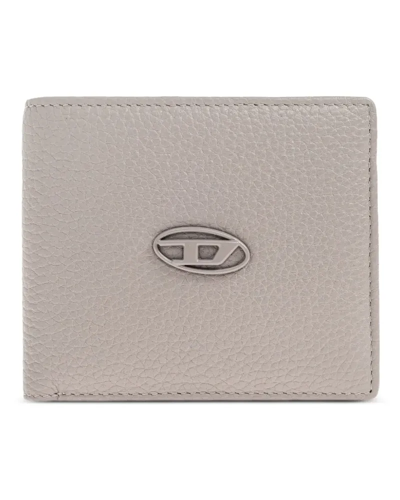 Diesel Portemonnaie mit Logo-Schild - Grau Grau
