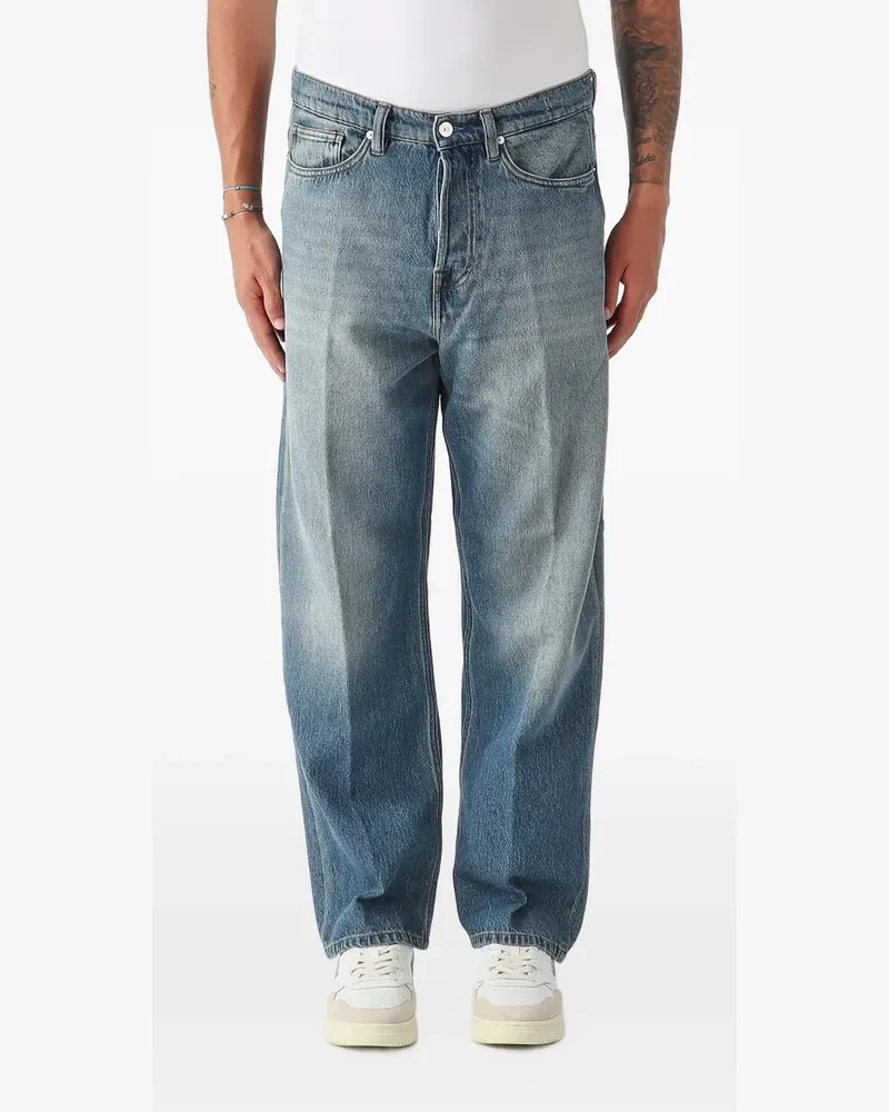 nine:inthe:morning Icaro pressed-crease straight-leg jeans - Blau Blau