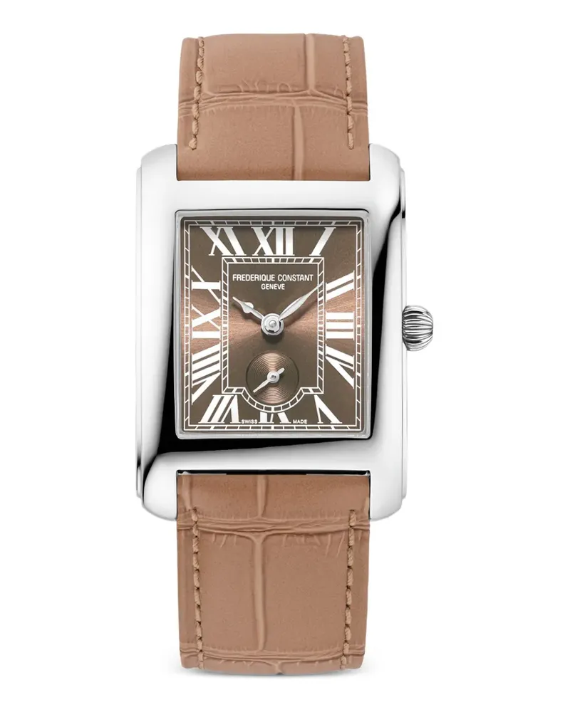 Frédérique Constant Classics Carree Small Seconds Armbanduhr 36mm - Braun Braun