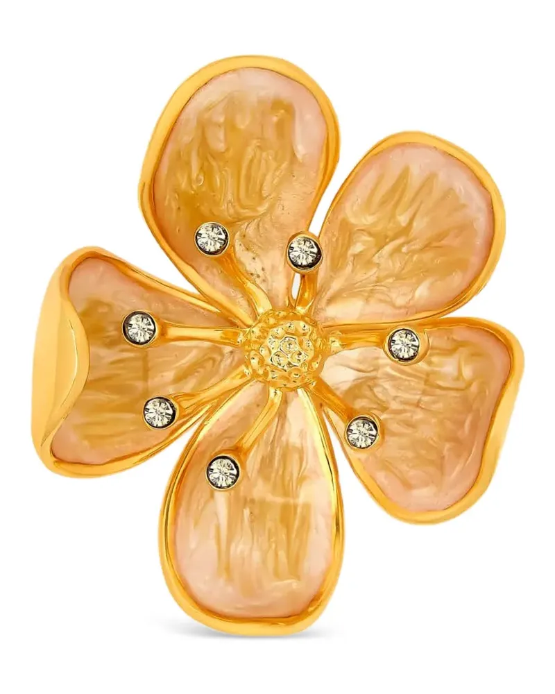 Oscar de la Renta Cherry Blossom Brosche - Gold Gold