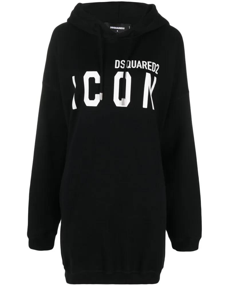 Dsquared2 Hoodie mit Logo - Schwarz Schwarz
