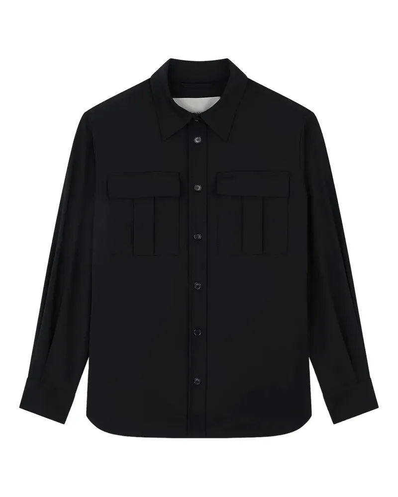 Paul & Shark wool flap-pocket overshirt - Schwarz Schwarz