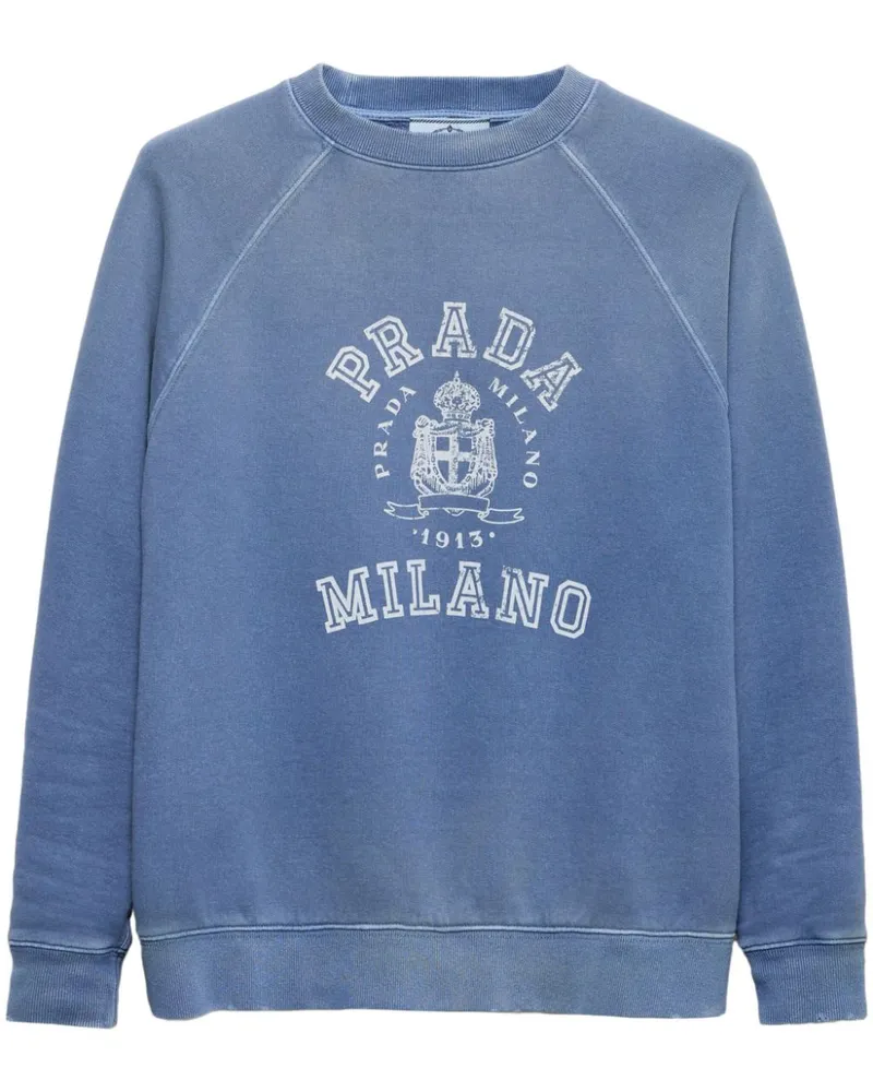Prada Sweatshirt mit rundem Ausschnitt - Blau Blau
