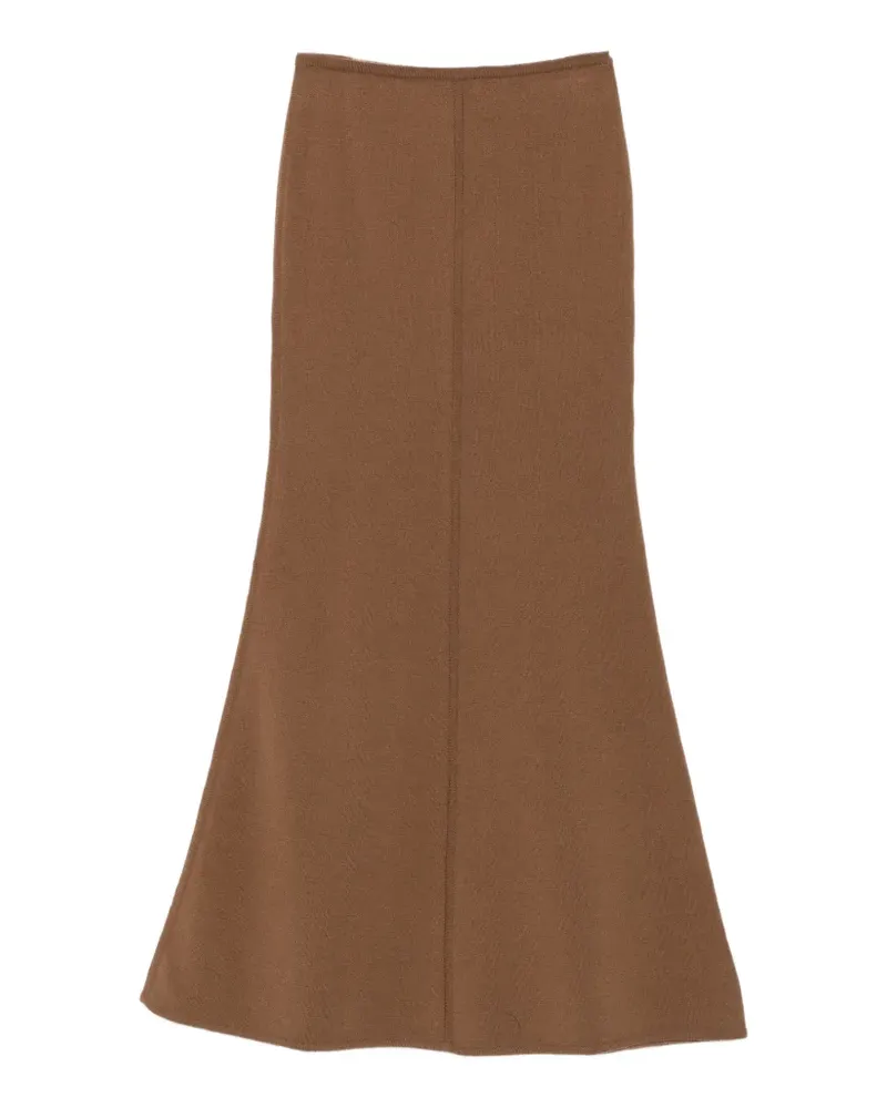 Max Mara Gestrickter Rock mit erhabener Naht - Braun Braun