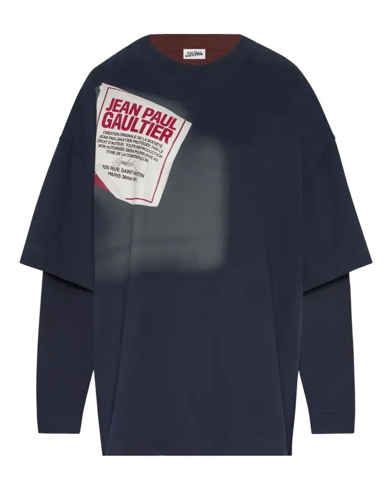 Jean Paul Gaultier T-Shirt im Layering-Look - Blau Blau