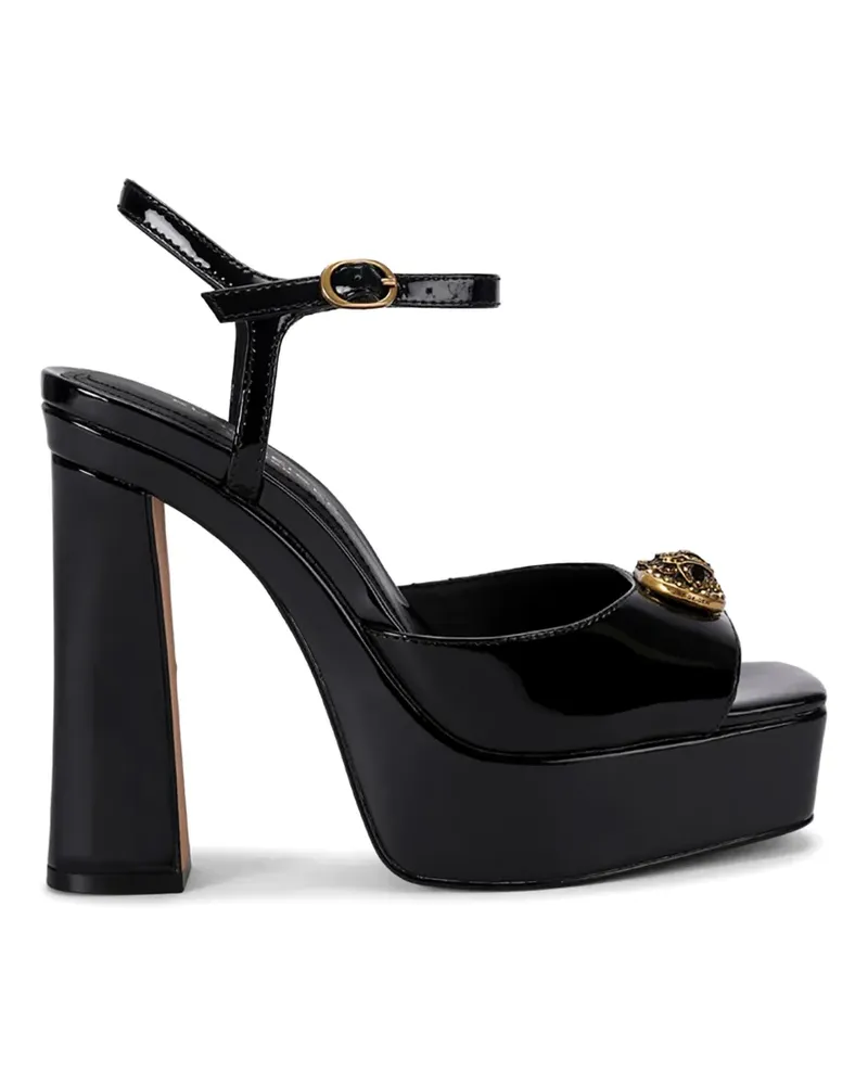 Kurt Geiger Chelsea Plateau-Peep-Toe-Sandalen - Schwarz Schwarz