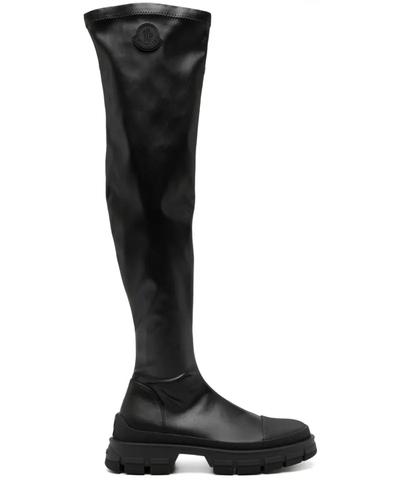 Moncler Kniehohe Stiefel - Schwarz Schwarz