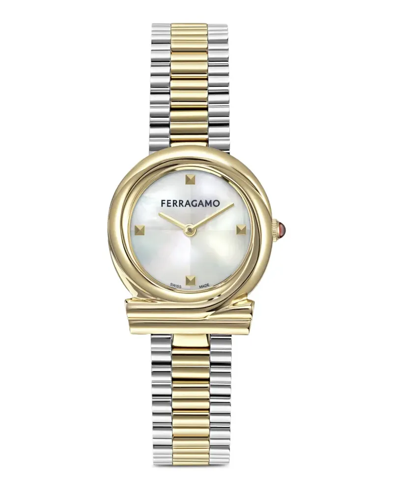 Ferragamo Gancini Twisted 28mm watch - Weiß Weiß