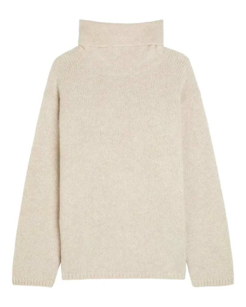 The Elder Statesman roll-neck cashmere jumper - Nude Nude