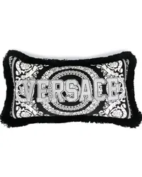 Versace Kissen mit Logo-Patch Schwarz