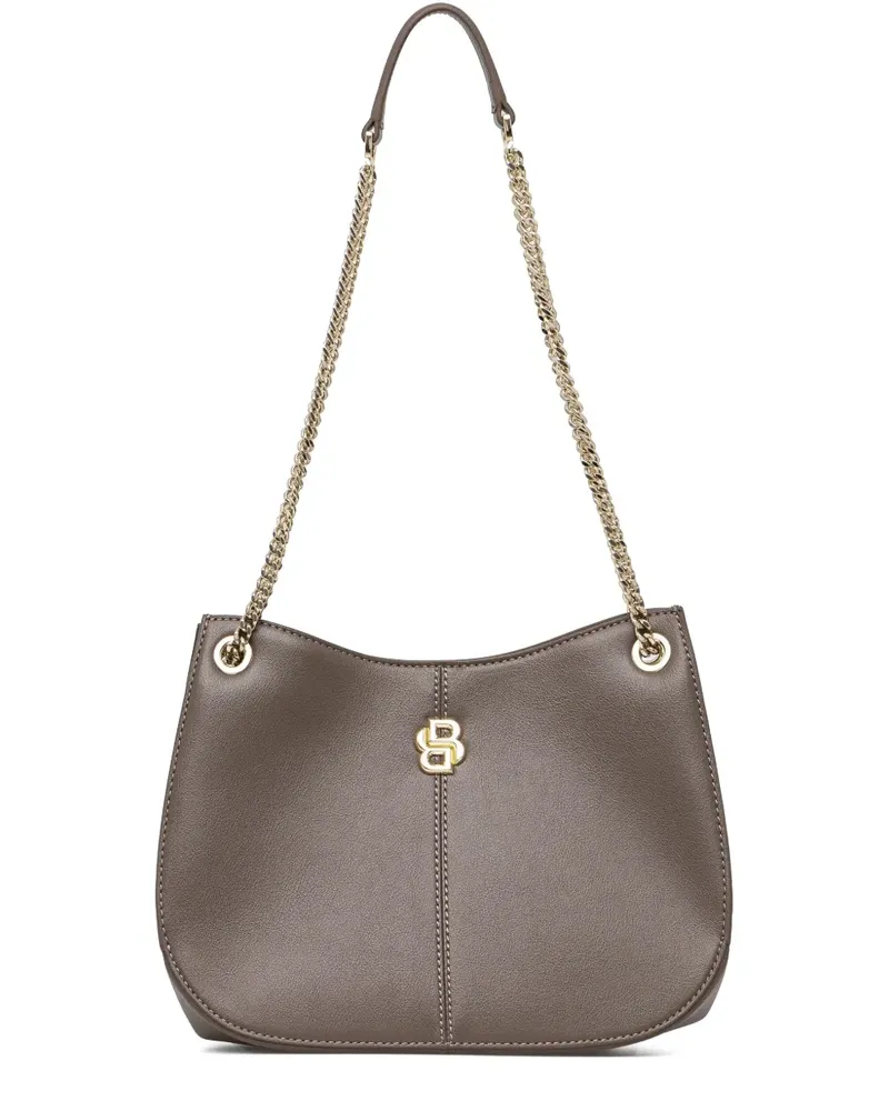 HUGO BOSS Schultertasche mit Logo-Schild - Braun Braun