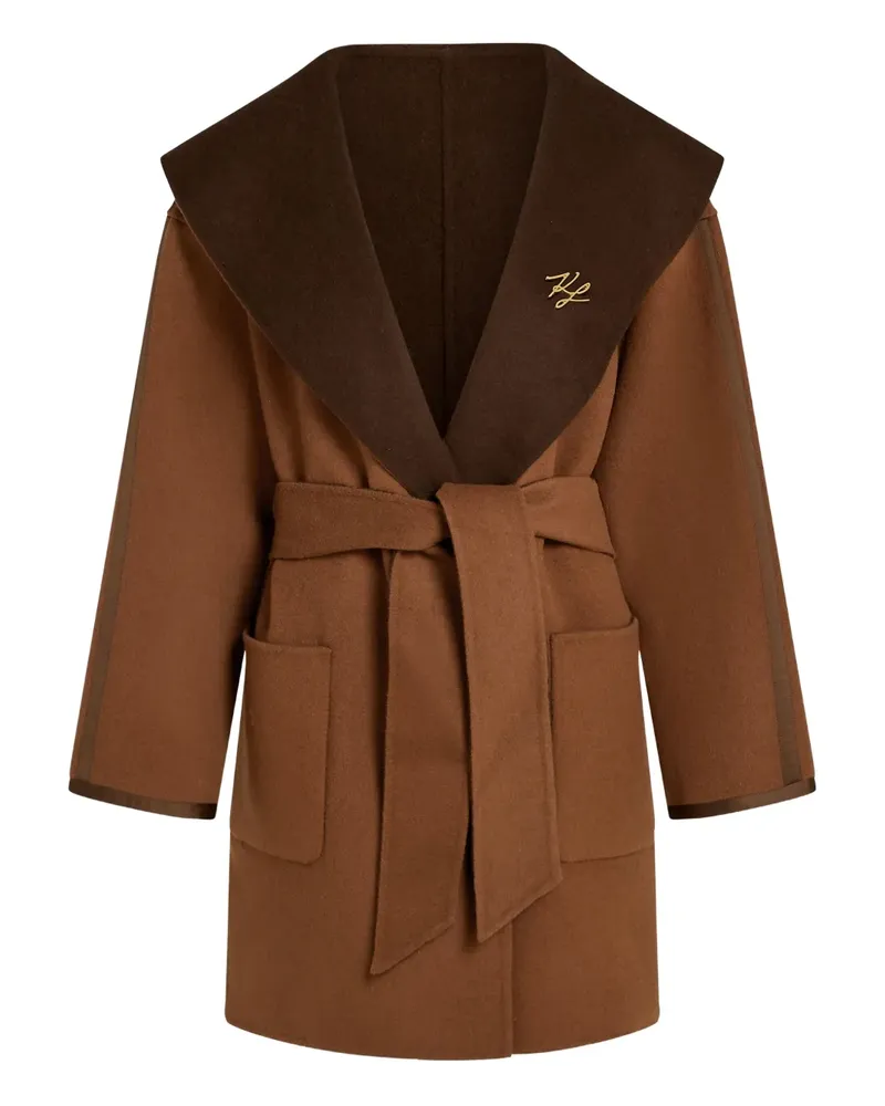 Karl Lagerfeld Wendbarer Mantel mit Gürtel - Braun Braun