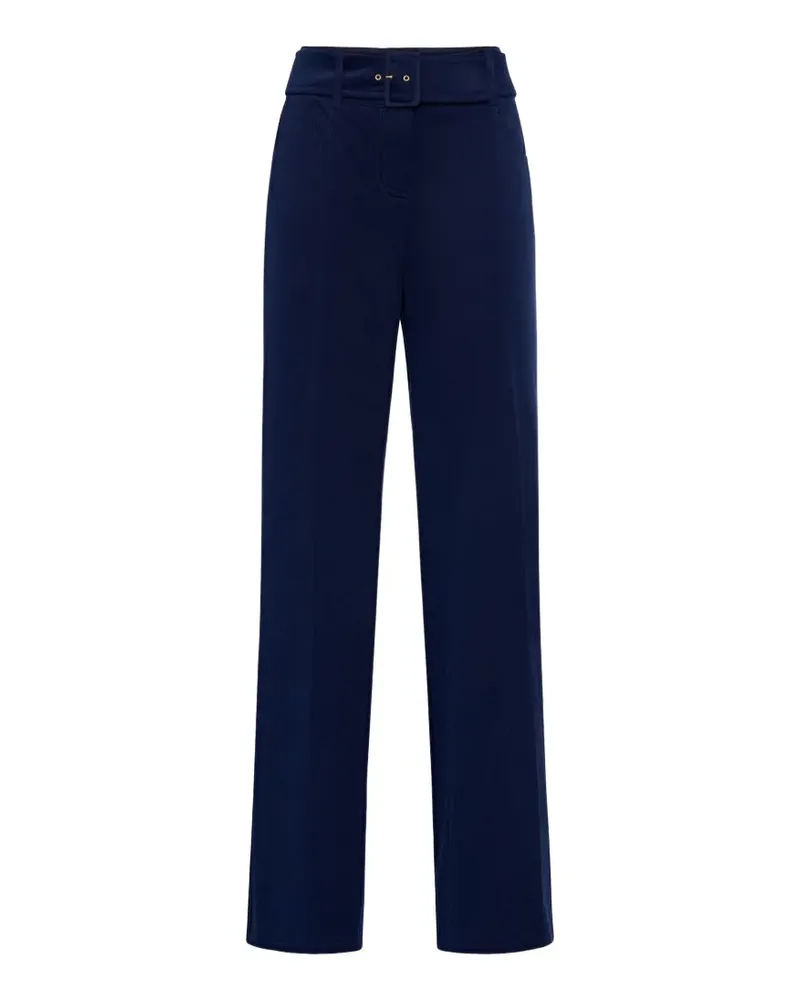 Maison Common Straight-Leg-Hose mit Gürtel - Blau Blau