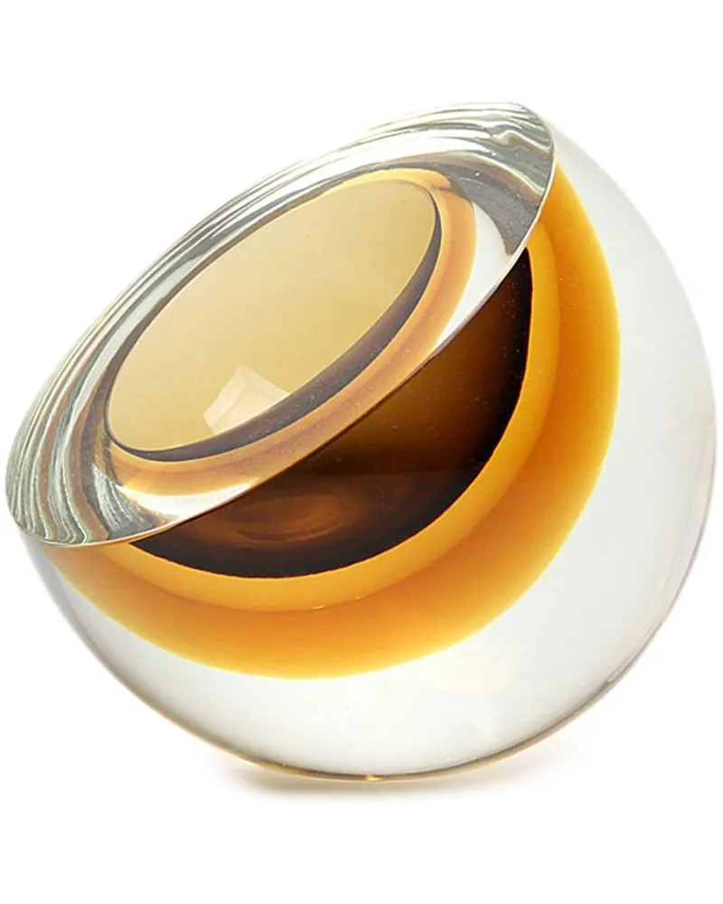 Gardeco Bowl Drop Skulptur aus Muranoglas - Gelb Gelb