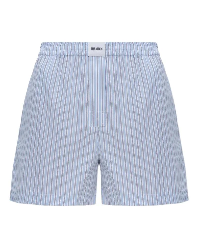 ATTICO Minishorts mit Streifenmuster - Blau Blau