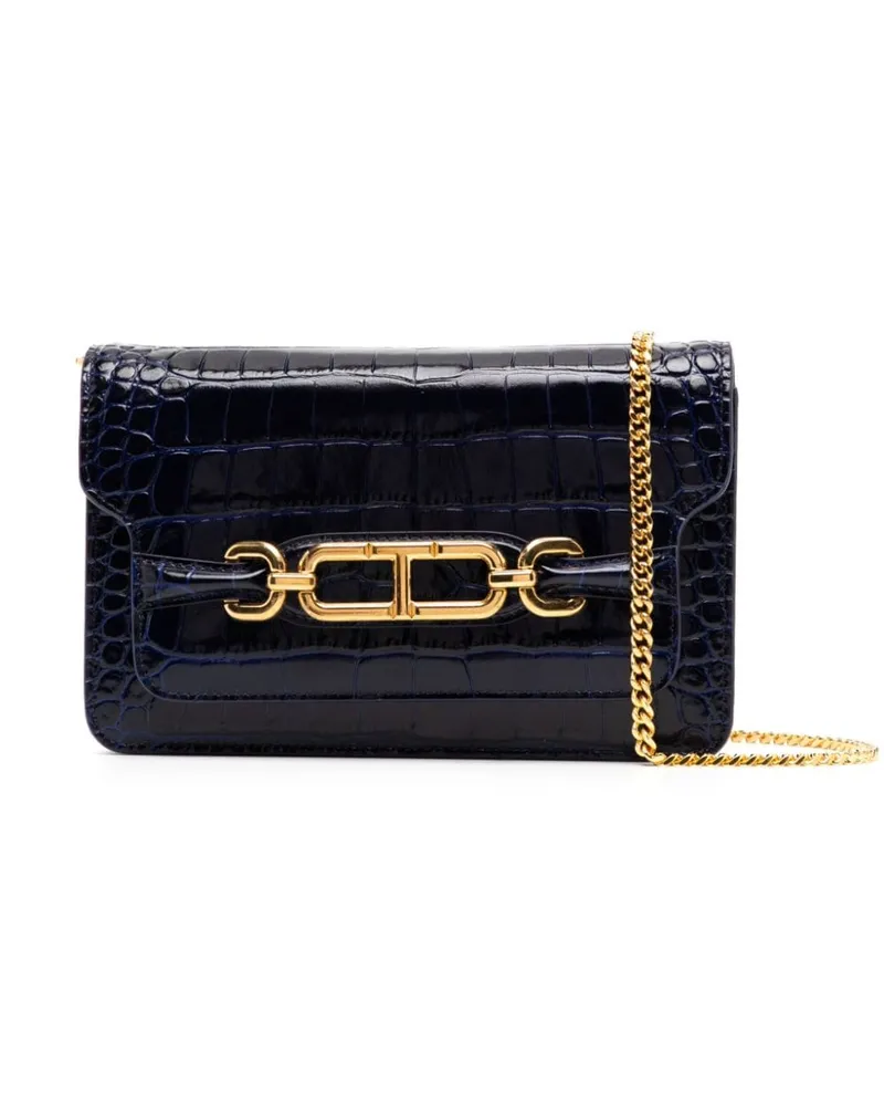 Tom Ford Kleine Whitney Schultertasche Blau