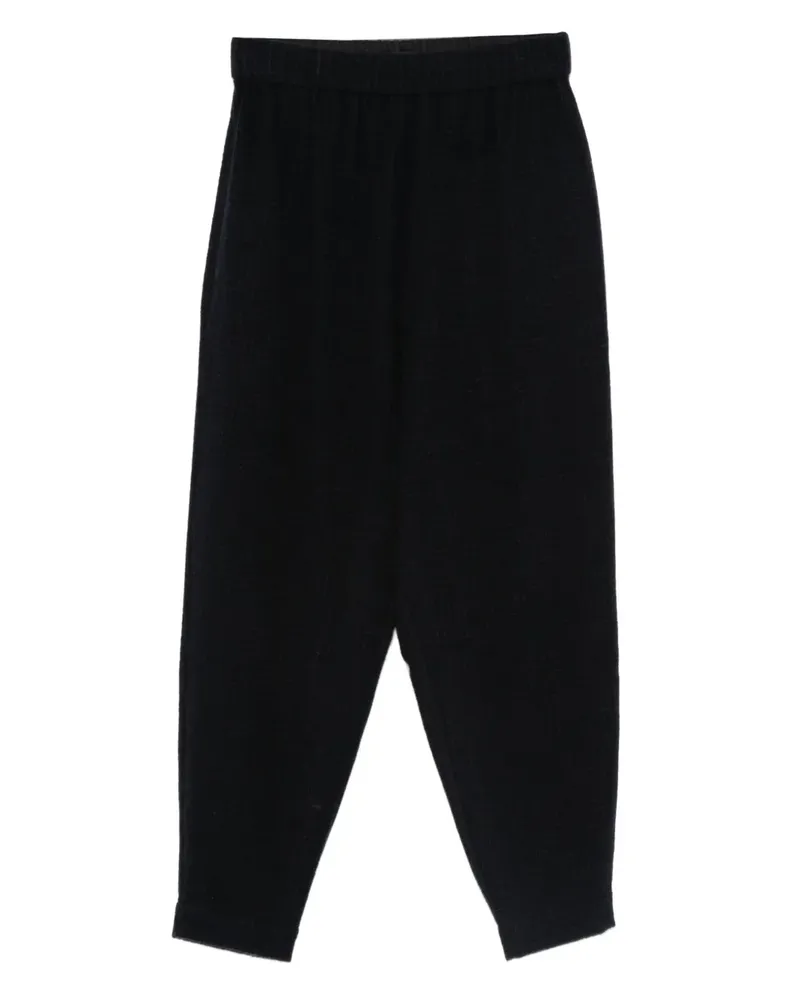 Casey Casey Gestrickte Hose aus Kaschmir-Wollgemisch - Blau Blau