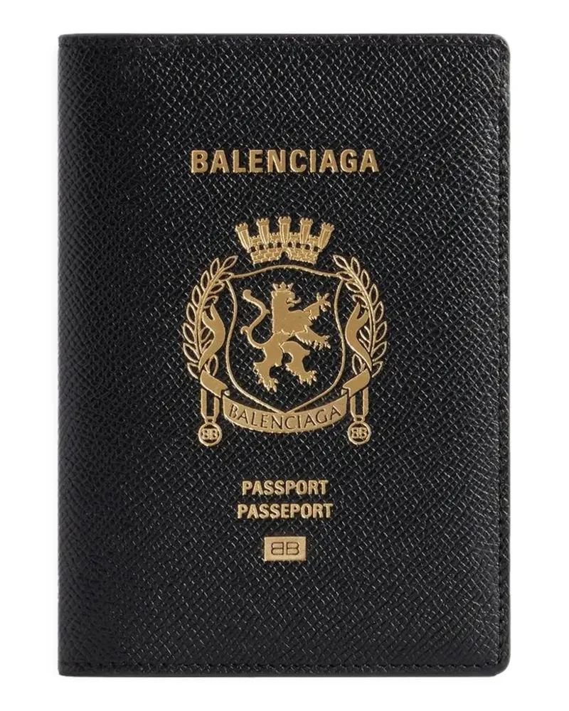 Balenciaga passport holder in black - Schwarz Schwarz