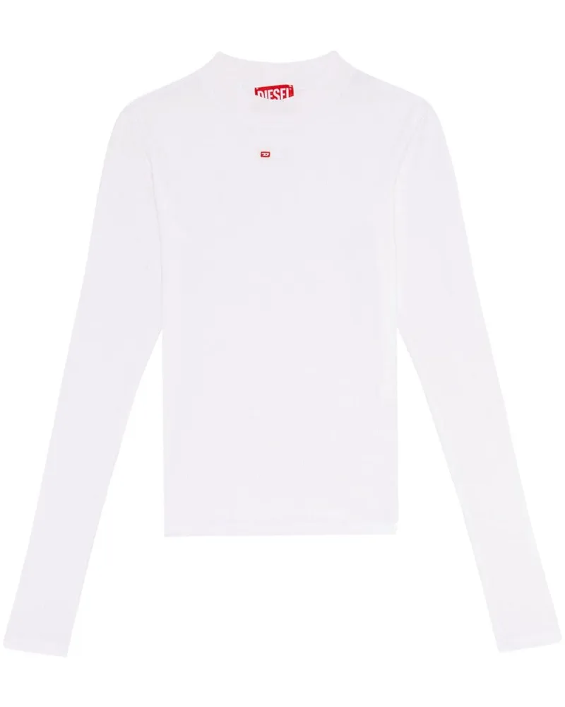 Diesel T-Mokky-Ls-Microdiv Oberteil mit Stehkragen - Weiß Weiß