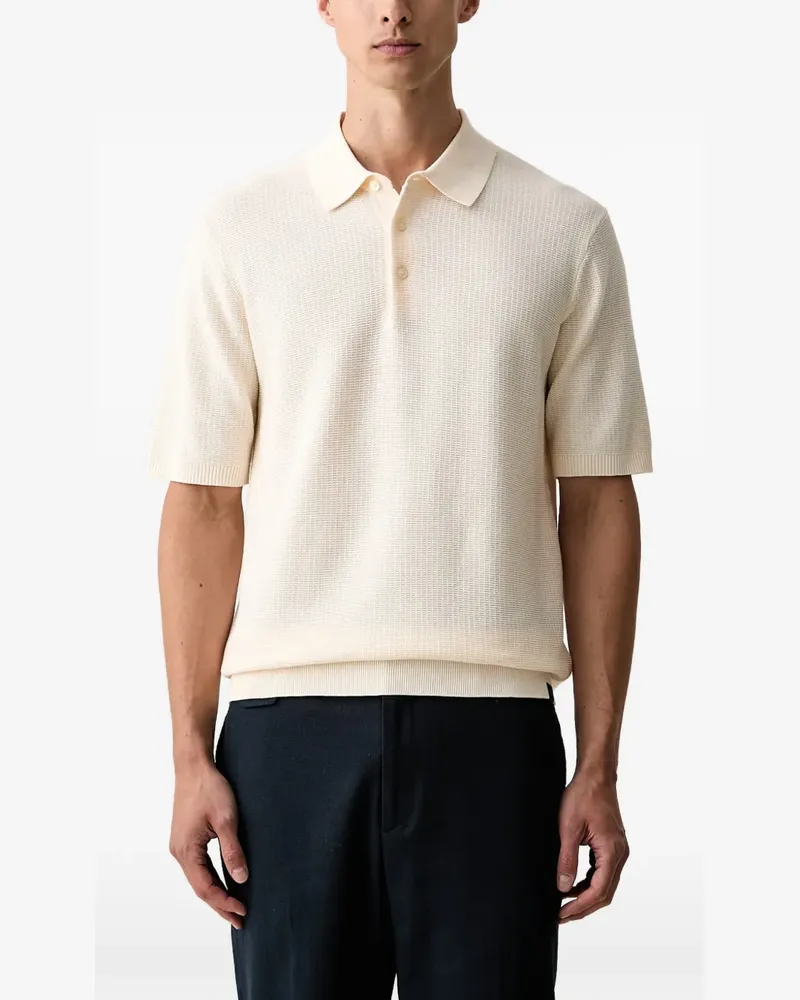 Scotch&Soda Poloshirt mit Waffelstrick-Muster - Nude Nude
