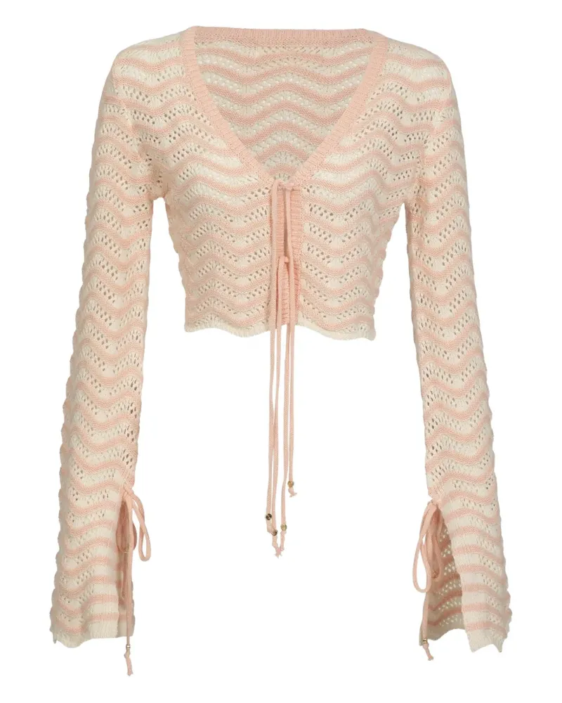 BANANHOT knitted tie-fastening top - Rosa Rosa