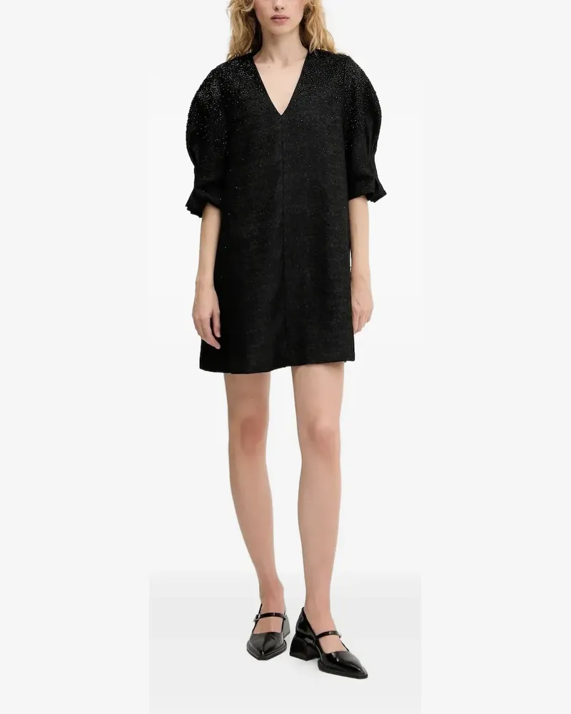 Stine Goya Minikleid mit Puffärmeln - Schwarz Schwarz