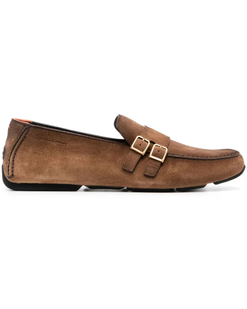 Santoni Monk-Schuhe aus Wildleder - Braun Braun