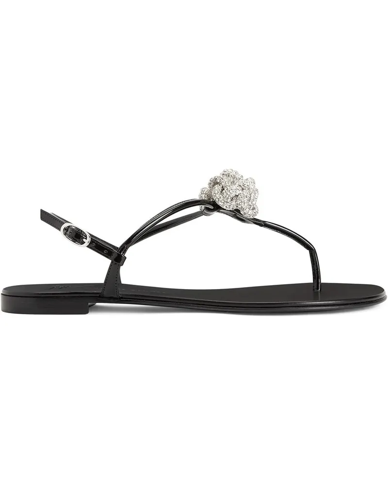 Giuseppe Zanotti Sandalen mit Kristallen - Schwarz Schwarz