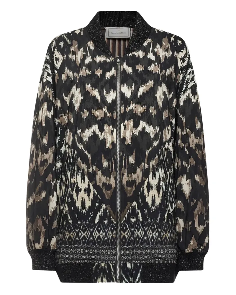Pierre-Louis Mascia ikat-pattern bomber jacket - Schwarz Schwarz