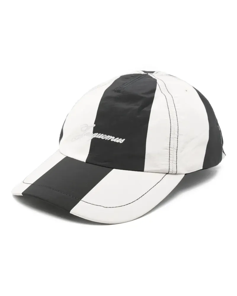 Jacquemus La Casquette Baluchon striped cap - Weiß Weiß