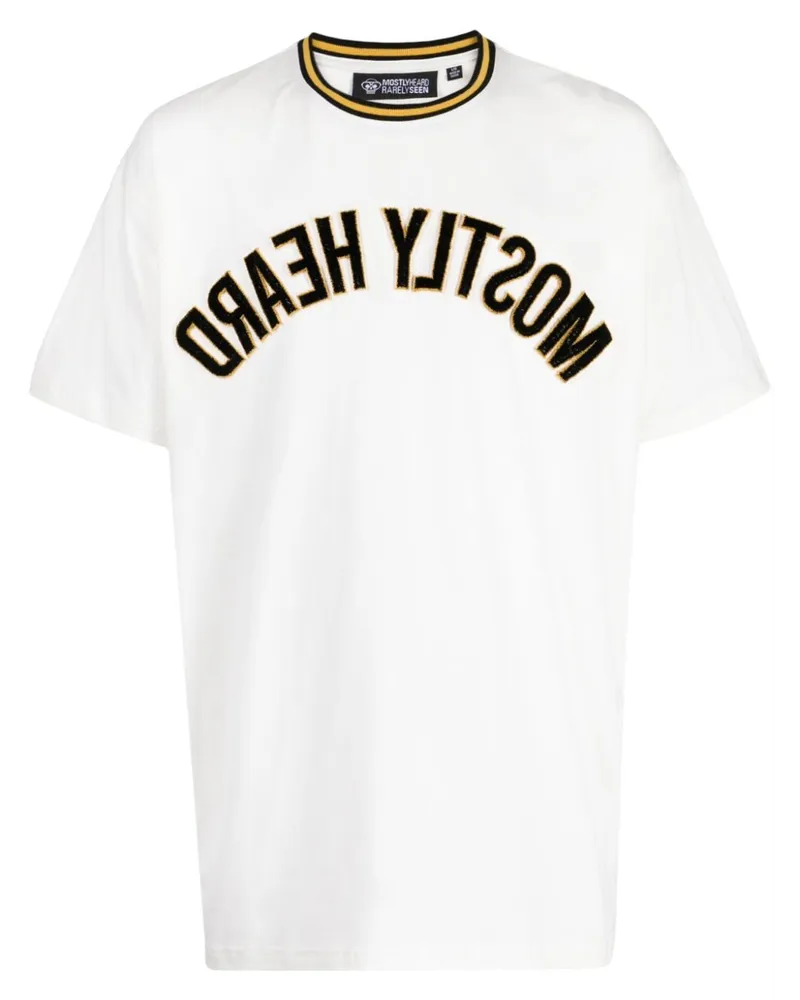 Mostly Heard Rarely Seen T-Shirt mit reflektierender Logo-Applikation - Weiß Weiß