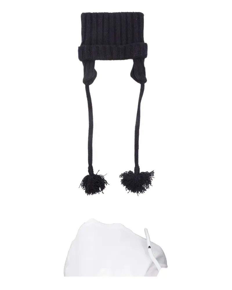 JUUN.J tassel-detail beanie hat - Blau Blau