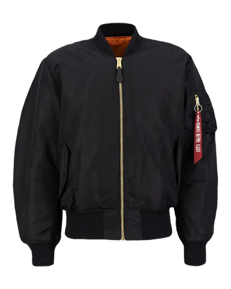 Alpha Industries Wendbare MA-1 Heritage Bomberjacke - Schwarz Schwarz