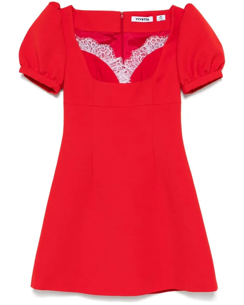 Vivetta Minikleid mit Spitzenbesatz - Rot Rot