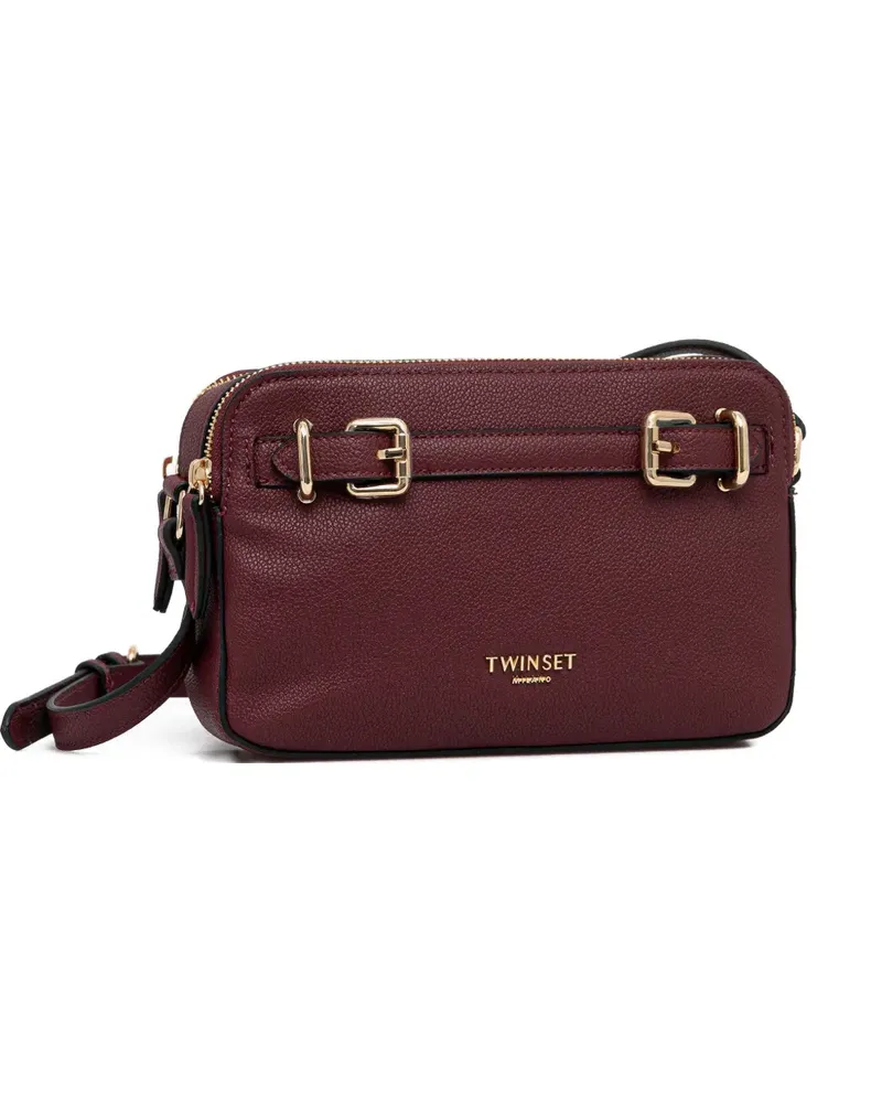 Twin-Set buckle satchel cross body bag - Rot Rot