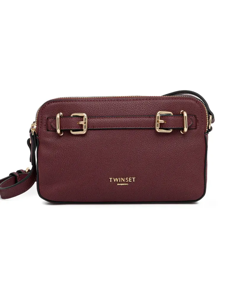 Twin-Set buckle satchel cross body bag - Rot Rot