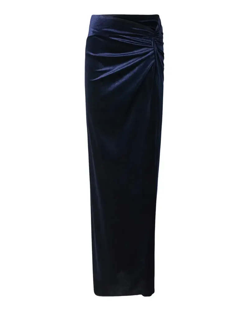 ANDAMANE Zohra knot-detail maxi skirt - Blau Blau
