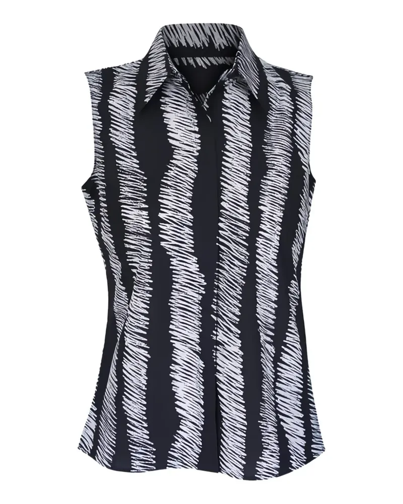 Akris graphic-print sleeveless shirt - Schwarz Schwarz