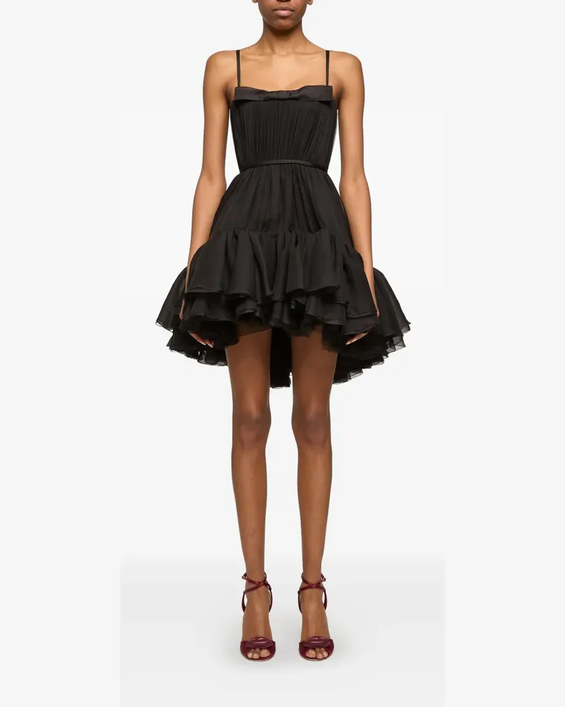 Giambattista Valli Gerüschtes Kleid mit Falten - Schwarz Schwarz