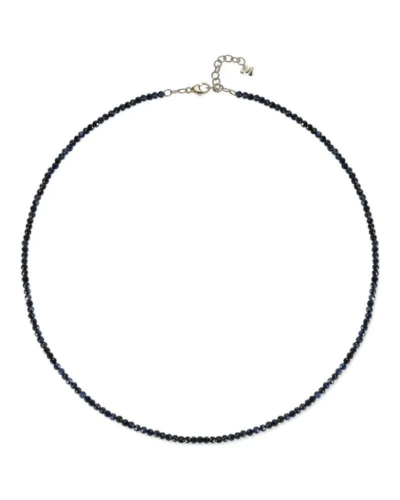 MATEO 14kt Gelbgoldhalskette mit Saphir - Blau Blau