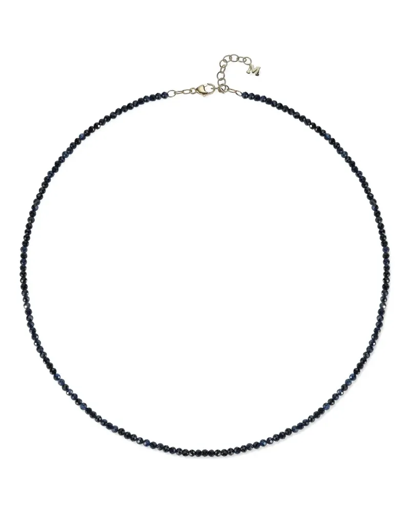 MATEO 14kt Gelbgoldhalskette mit Saphir - Blau Blau