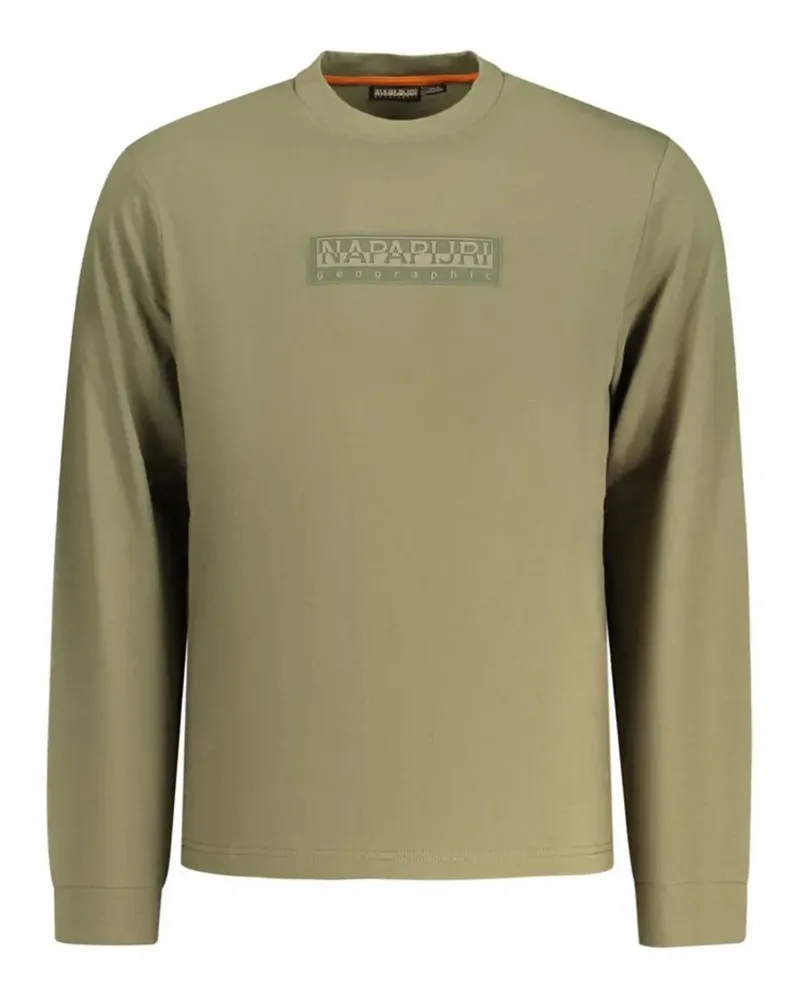 Napapijri Langarmshirt mit Logo-Patch - Grün Grün