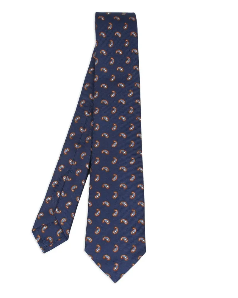 Kiton Krawatte mit Paisleymuster - Blau Blau