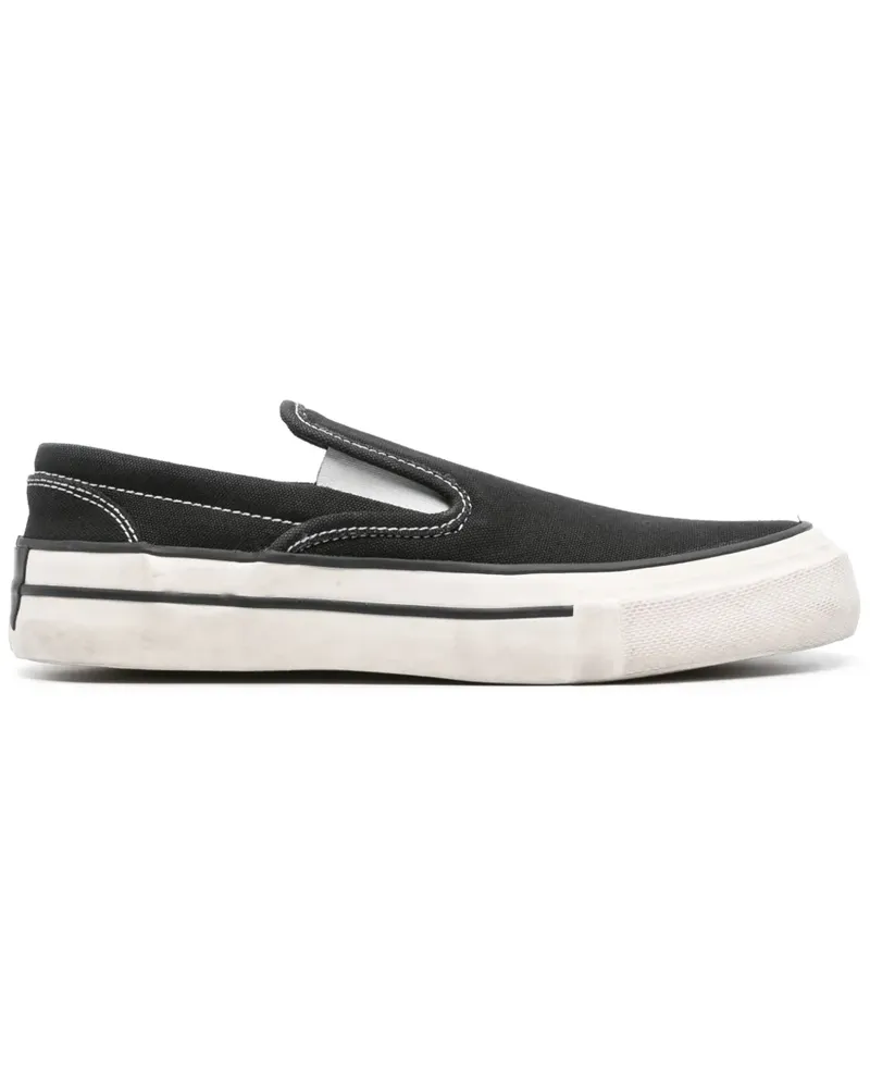 RHUDE Slip-On-Sneakers aus Canvas - Schwarz Schwarz