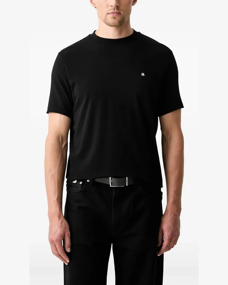 Karl Lagerfeld logo-plaque short-sleeve T-shirt - Schwarz Schwarz