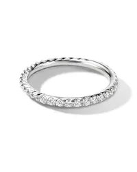 David Yurman 18kt Cable Collectibles Weißgoldring Silber