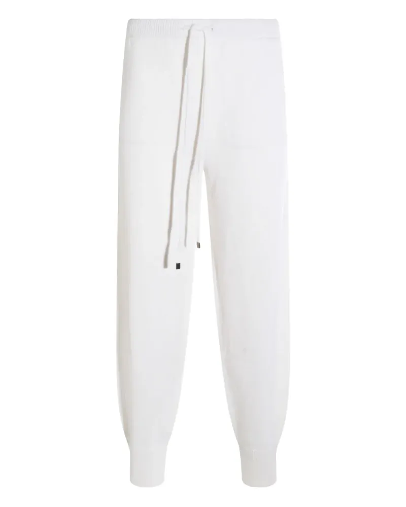 Antonelli Firenze Gerade Hose mit Kordelzug - Weiß Weiß