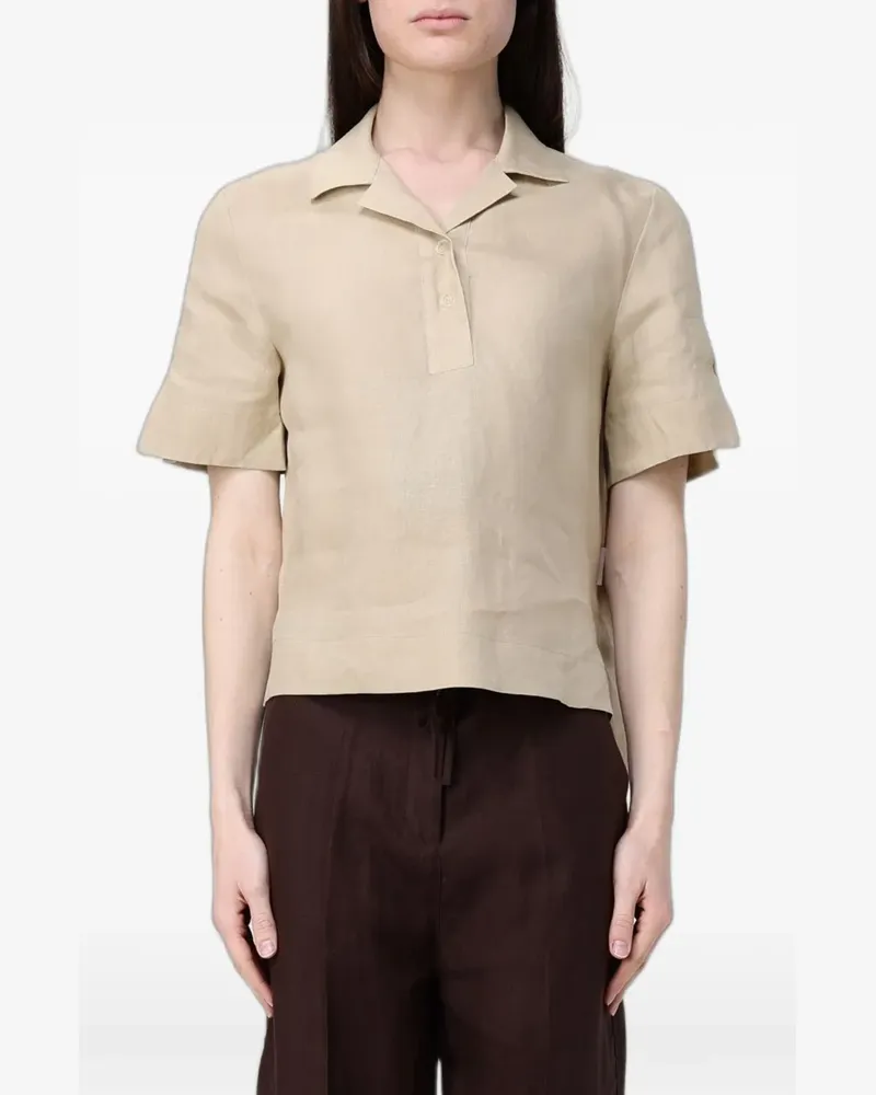 Colmar short-sleeve linen shirt - Nude Nude